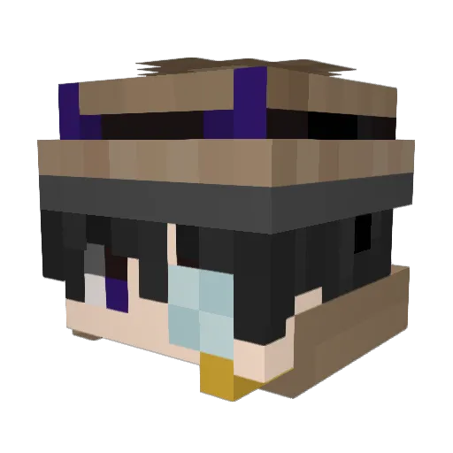 zeroyear Minecraft avatar head, 3D render
