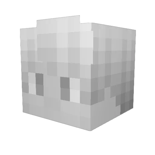 zerplayed Minecraft avatar head, 3D render