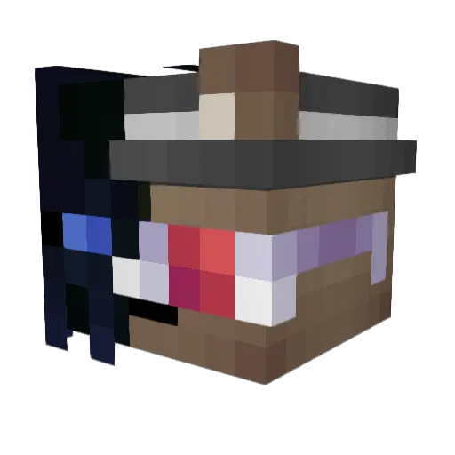 zerroq Minecraft avatar head, 3D render
