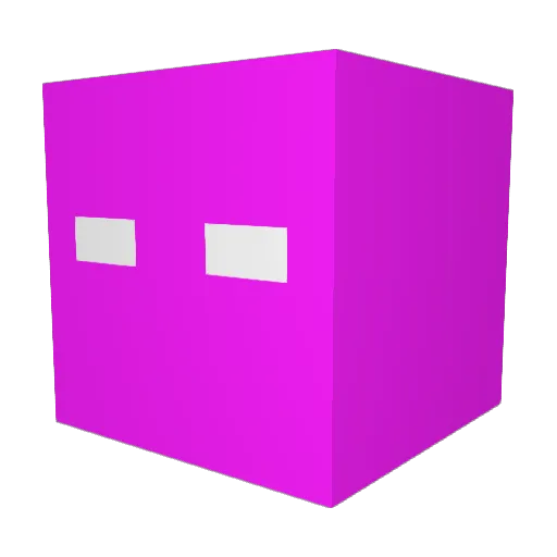 zeruqq Minecraft avatar head, 3D render