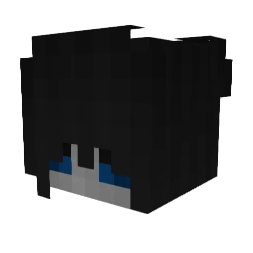 zerused Minecraft avatar head, 3D render
