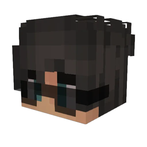 zervz Minecraft avatar head, 3D render