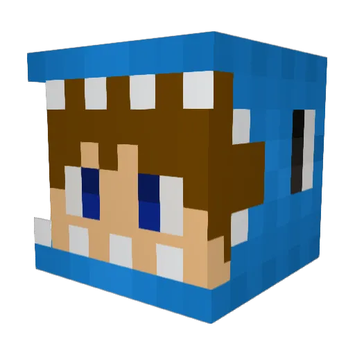 zerwex Minecraft avatar head, 3D render