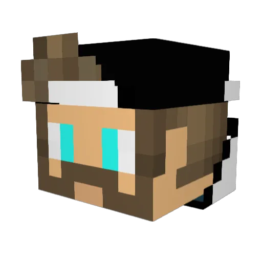 zestrao Minecraft avatar head, 3D render