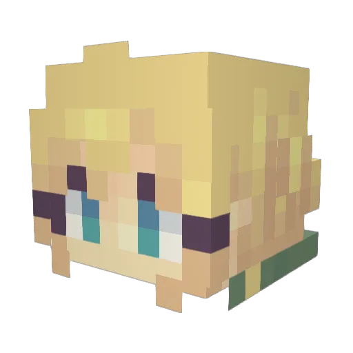 zesuzu Minecraft avatar head, 3D render