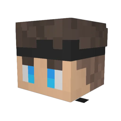 zet3x Minecraft avatar head, 3D render