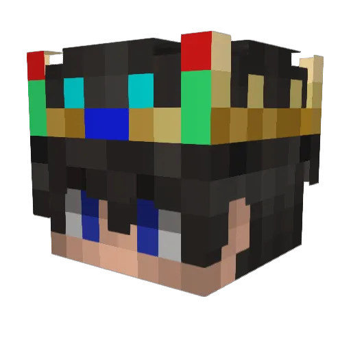 zet_kun Minecraft avatar head, 3D render