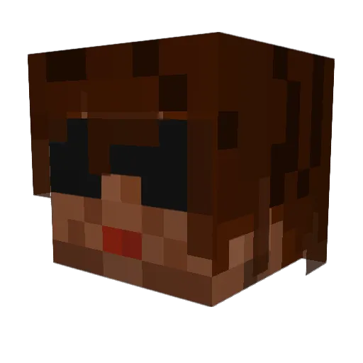 zeta10002 Minecraft avatar head, 3D render