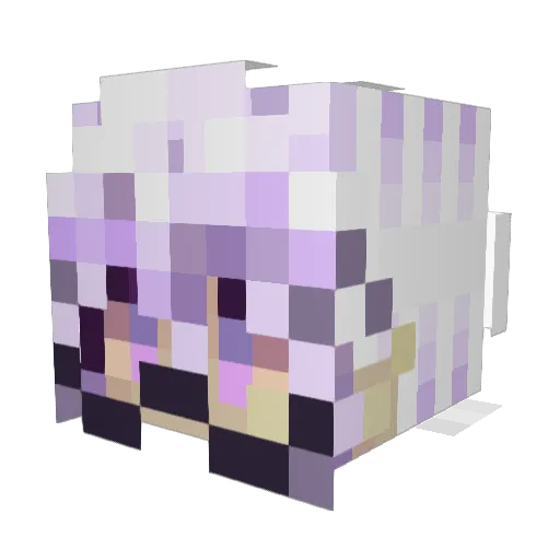 zetadayo Minecraft avatar head, 3D render