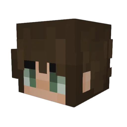 zetaxi Minecraft avatar head, 3D render