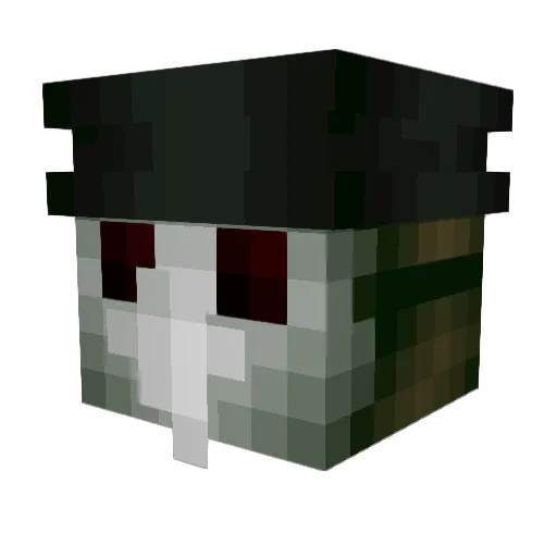 zetiil Minecraft avatar head, 3D render