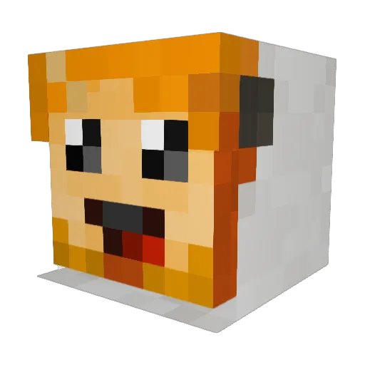 zetsu_7 Minecraft avatar head, 3D render