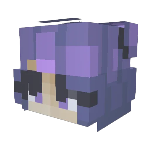 zeusbreath Minecraft avatar head, 3D render