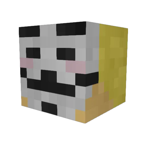 zeusitor Minecraft avatar head, 3D render