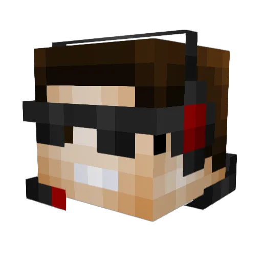 zevling Minecraft avatar head, 3D render
