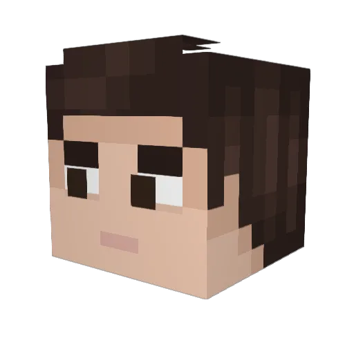 zevvlol Minecraft avatar head, 3D render