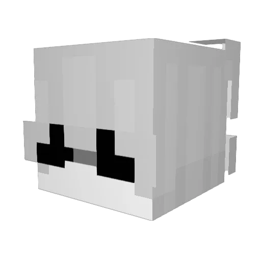 zewssX Minecraft avatar head, 3D render