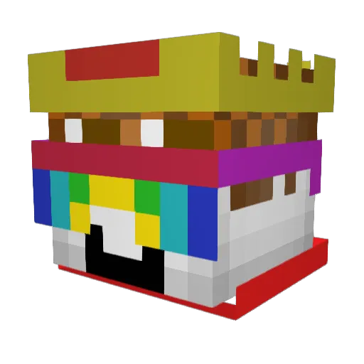 zexaxez Minecraft avatar head, 3D render