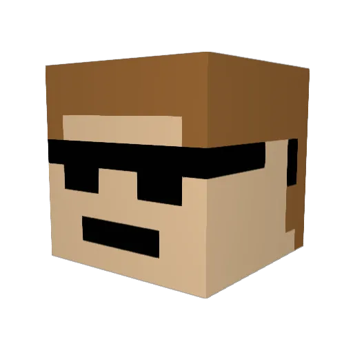 zextas Minecraft avatar head, 3D render