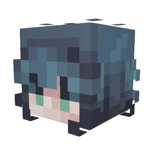 zeyiii Minecraft avatar head, 3D render