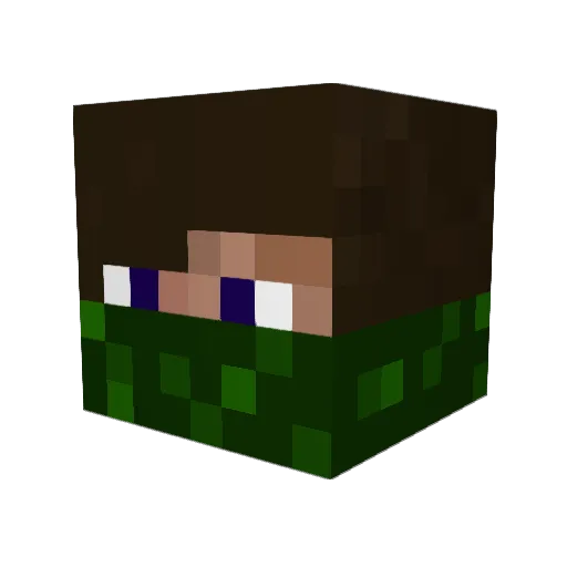 zeylok Minecraft avatar head, 3D render