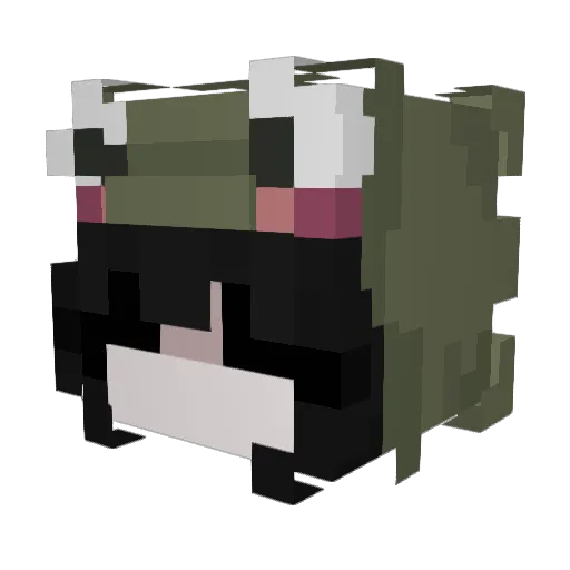 zeynii Minecraft avatar head, 3D render