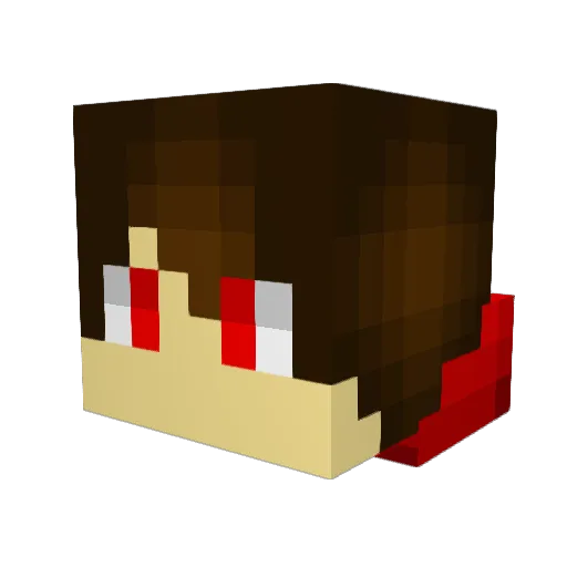 zeyoFR Minecraft avatar head, 3D render