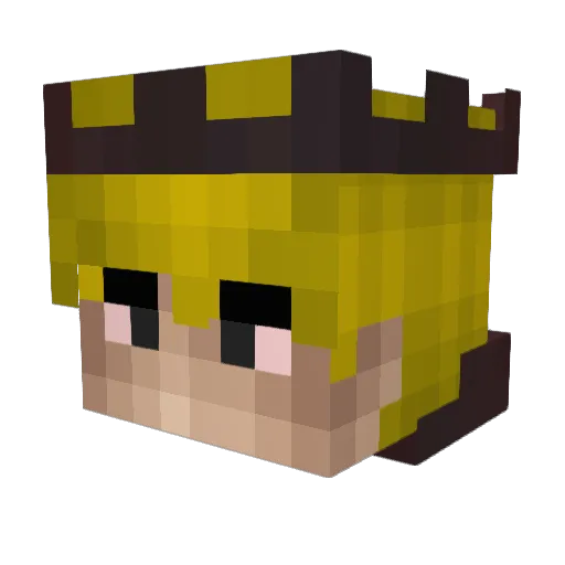 zeyqo Minecraft avatar head, 3D render