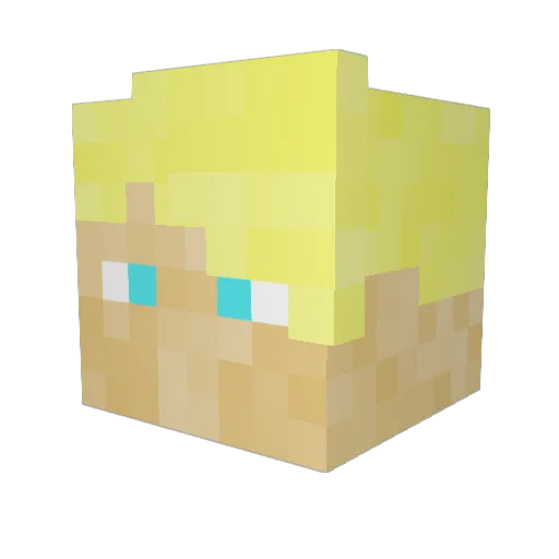 zezarx Minecraft avatar head, 3D render