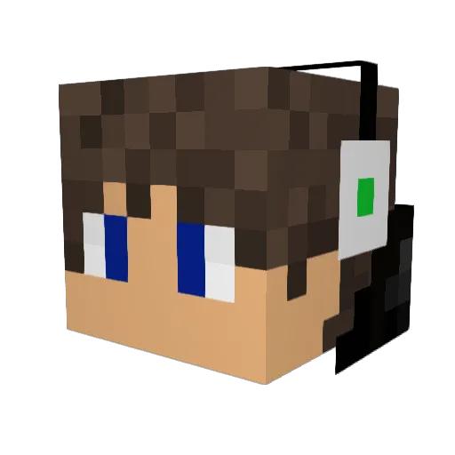 zezo_tt3b Minecraft avatar head, 3D render