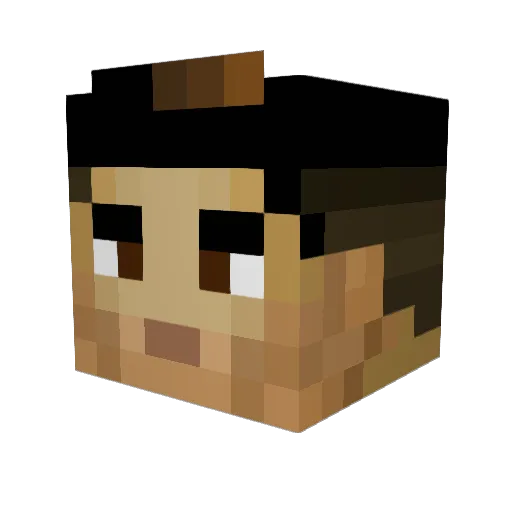 zezoak Minecraft avatar head, 3D render