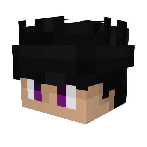 zfew Minecraft avatar head, 3D render