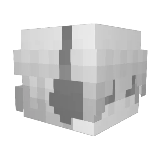 zfxral Minecraft avatar head, 3D render