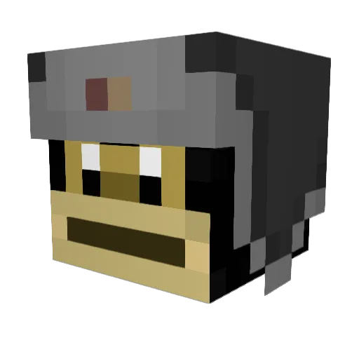 zgrzany Minecraft avatar head, 3D render