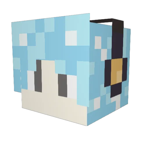 zh_2333 Minecraft avatar head, 3D render
