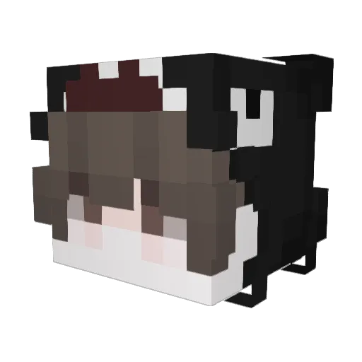 zh_ong Minecraft avatar head, 3D render