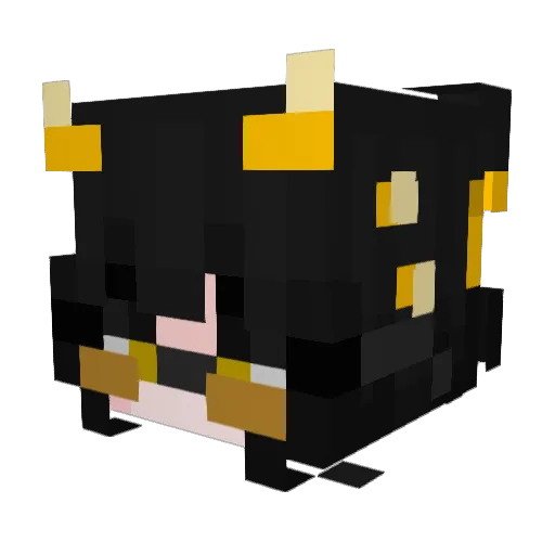 zhacql Minecraft avatar head, 3D render