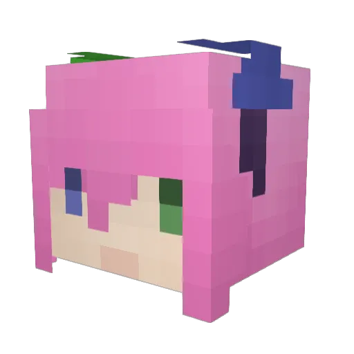 zhaiyi Minecraft avatar head, 3D render