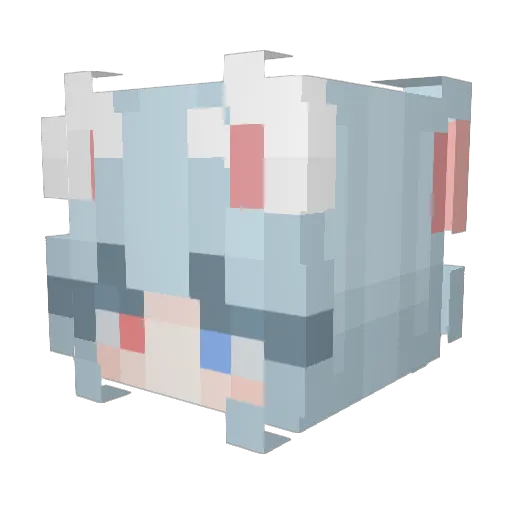 zhaizzz Minecraft avatar head, 3D render