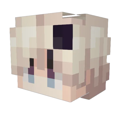 zhan_jii Minecraft avatar head, 3D render
