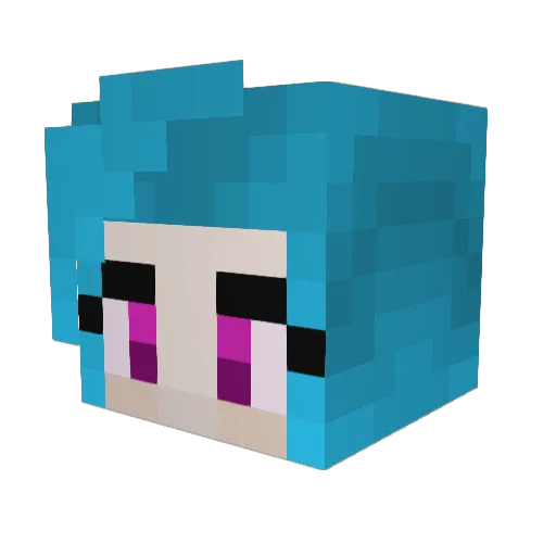 zhangjie Minecraft avatar head, 3D render