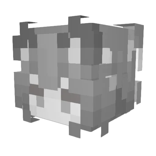 zhangjinhu Minecraft avatar head, 3D render