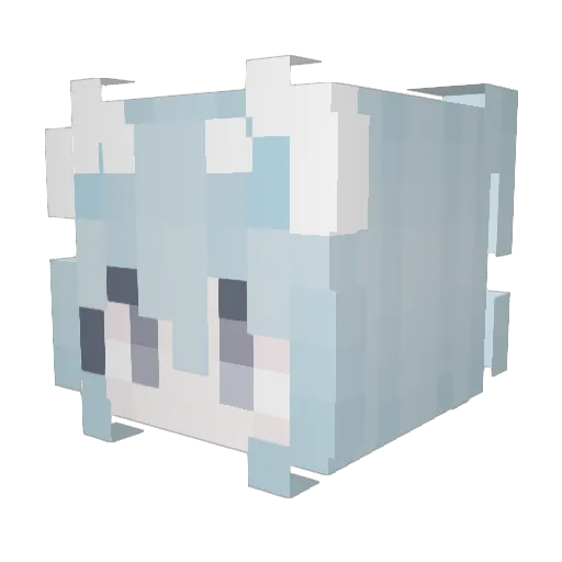 zhangmochen Minecraft avatar head, 3D render