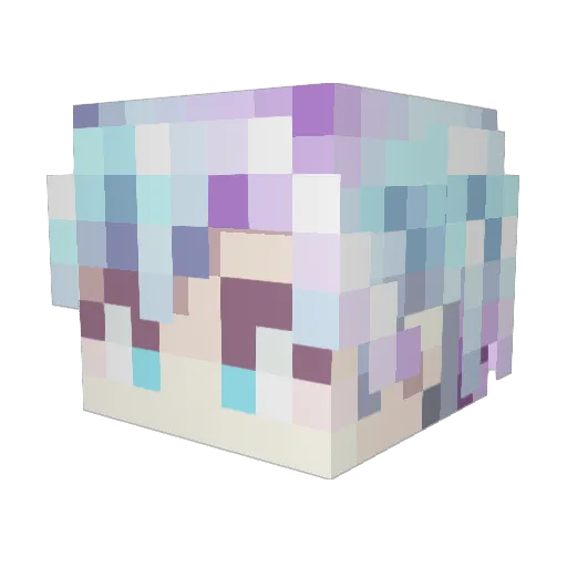 zhangzhen1 Minecraft avatar head, 3D render