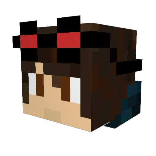 zhanhuaQ Minecraft avatar head, 3D render
