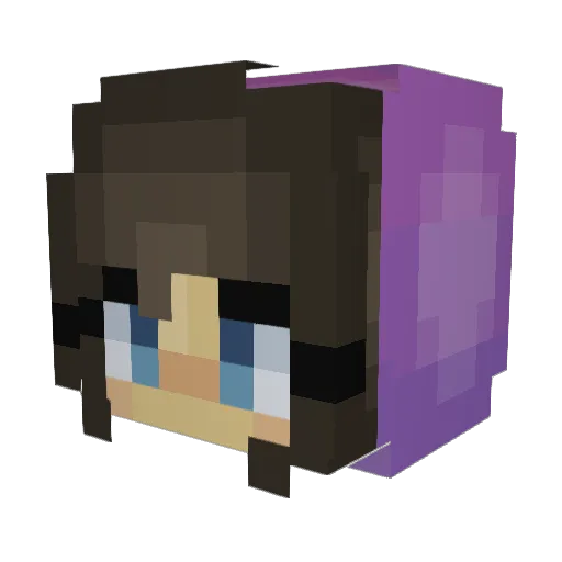 zharrell Minecraft avatar head, 3D render