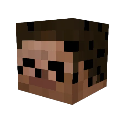 zhdamirov Minecraft avatar head, 3D render