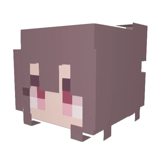 zhdyb Minecraft avatar head, 3D render