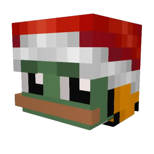 zhe92 Minecraft avatar head, 3D render