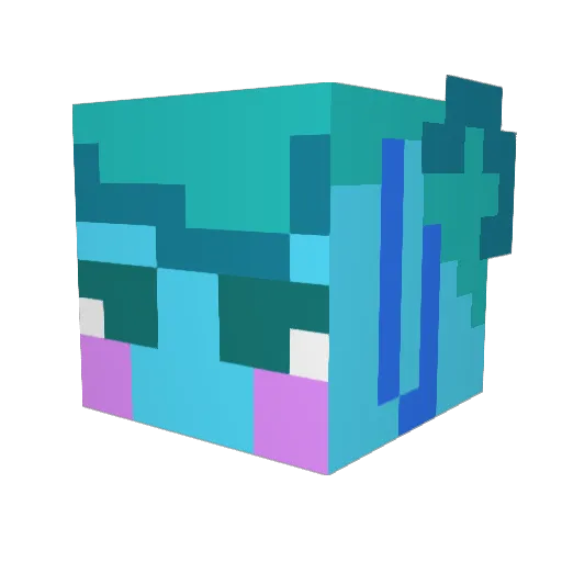 zhelee_me Minecraft avatar head, 3D render